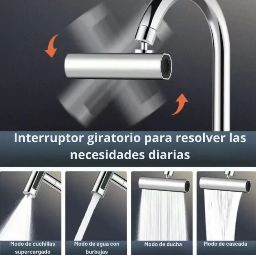 GRIFO AHORRADOR MULTIFUNCIONAL EN CASCADA 4 EN 1
