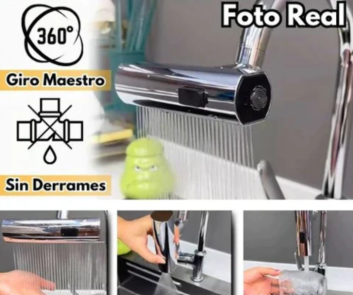 GRIFO AHORRADOR MULTIFUNCIONAL EN CASCADA 4 EN 1