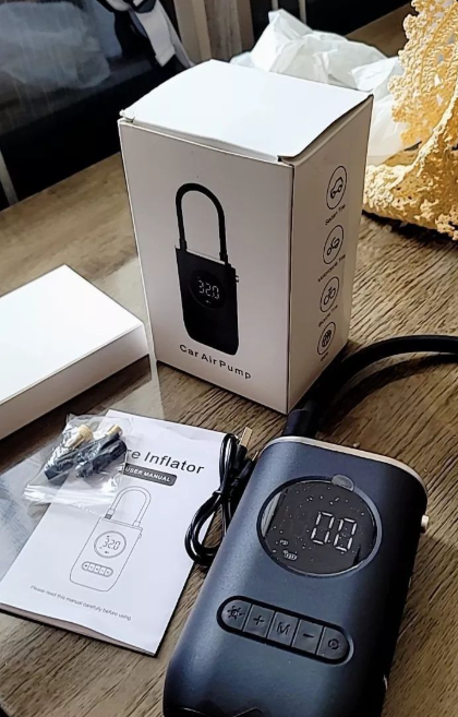 Bomba de inflado eléctrica inteligente – Portátil con pantalla digital y LED