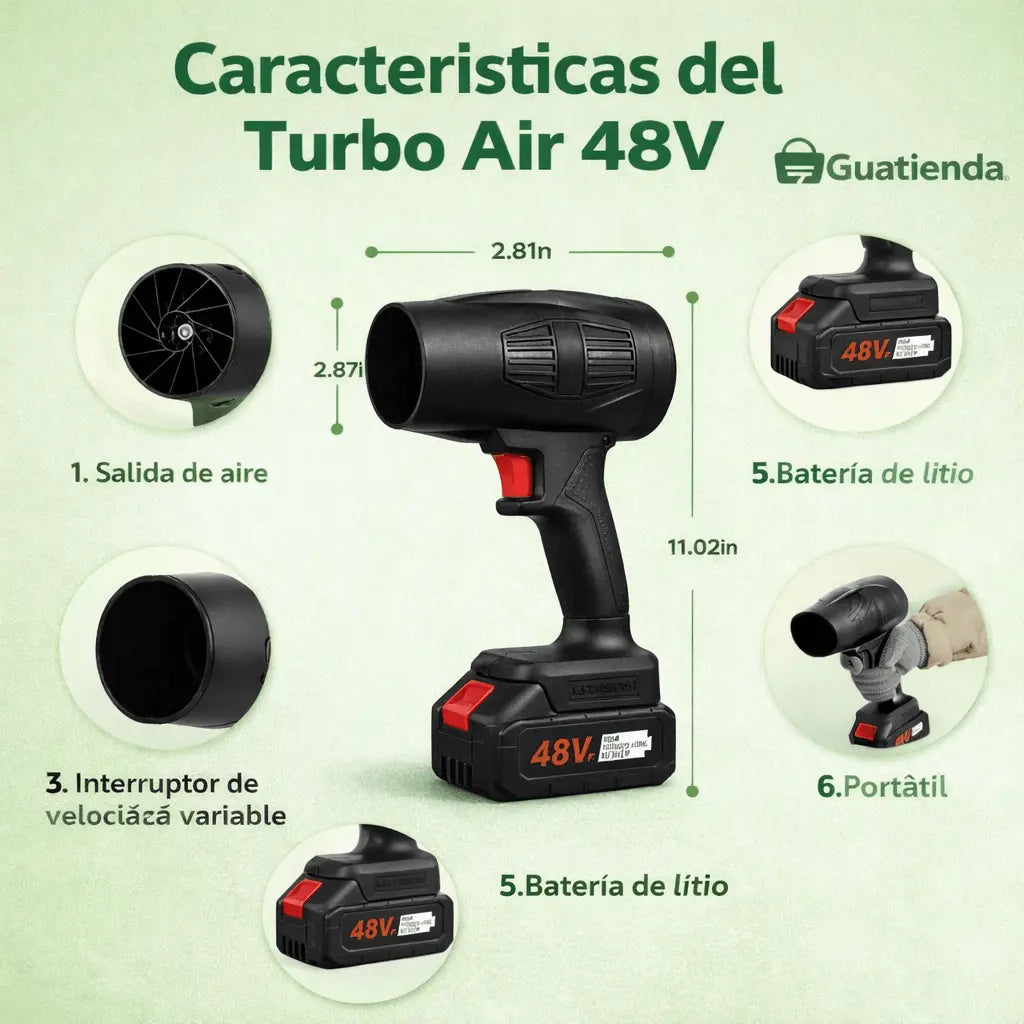 Turbo Jet 48V - Soplador Inalámbrico Profesional