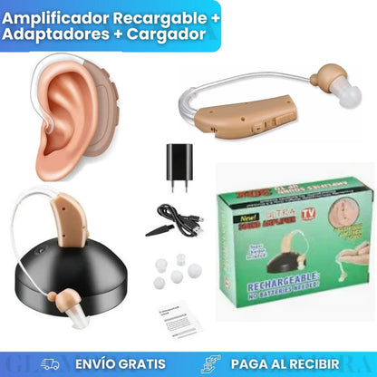 Audífono Invisible Recargable con Reducción de Ruido – Pro