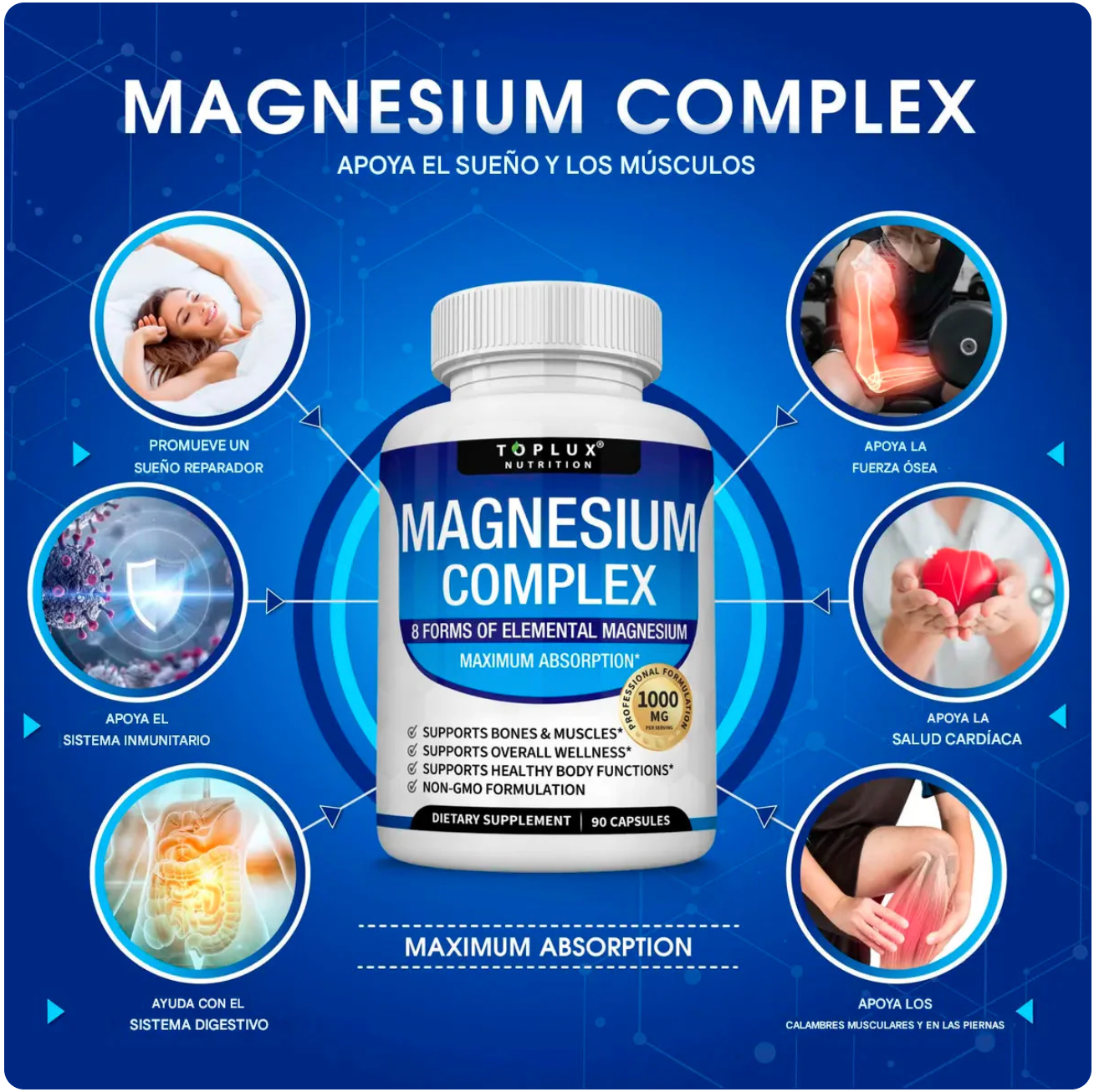 MAGNESIUM COMPLEX X 90 CAPSULAS ORIGEN