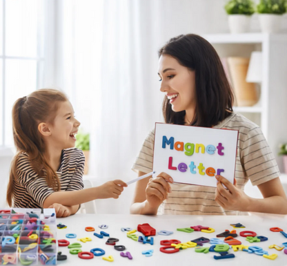 Aprende jugando con tu hijo – Letras Magnéticas Educativas (253 piezas)