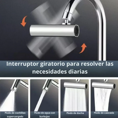 GRIFO AHORRADOR MULTIFUNCIONAL EN CASCADA 4 EN 1