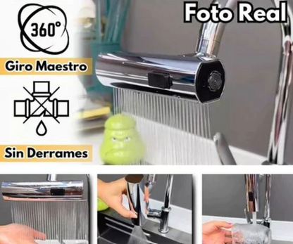 GRIFO AHORRADOR MULTIFUNCIONAL EN CASCADA 4 EN 1