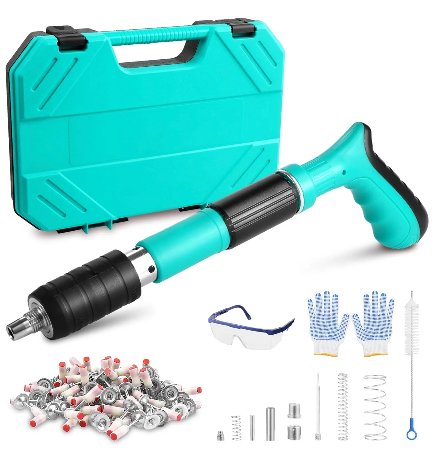 PISTOLA REMACHADORA PROFESIONAL CON KIT COMPLETO