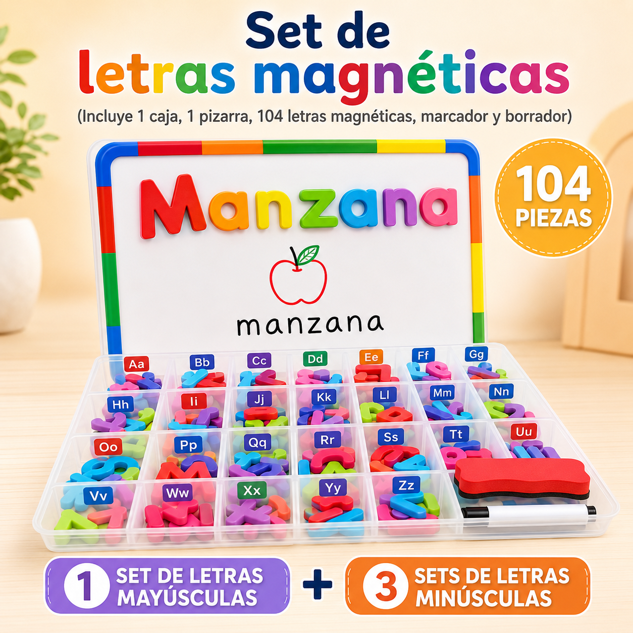 Kit Magnético Educativo para Aprender Letras y Números