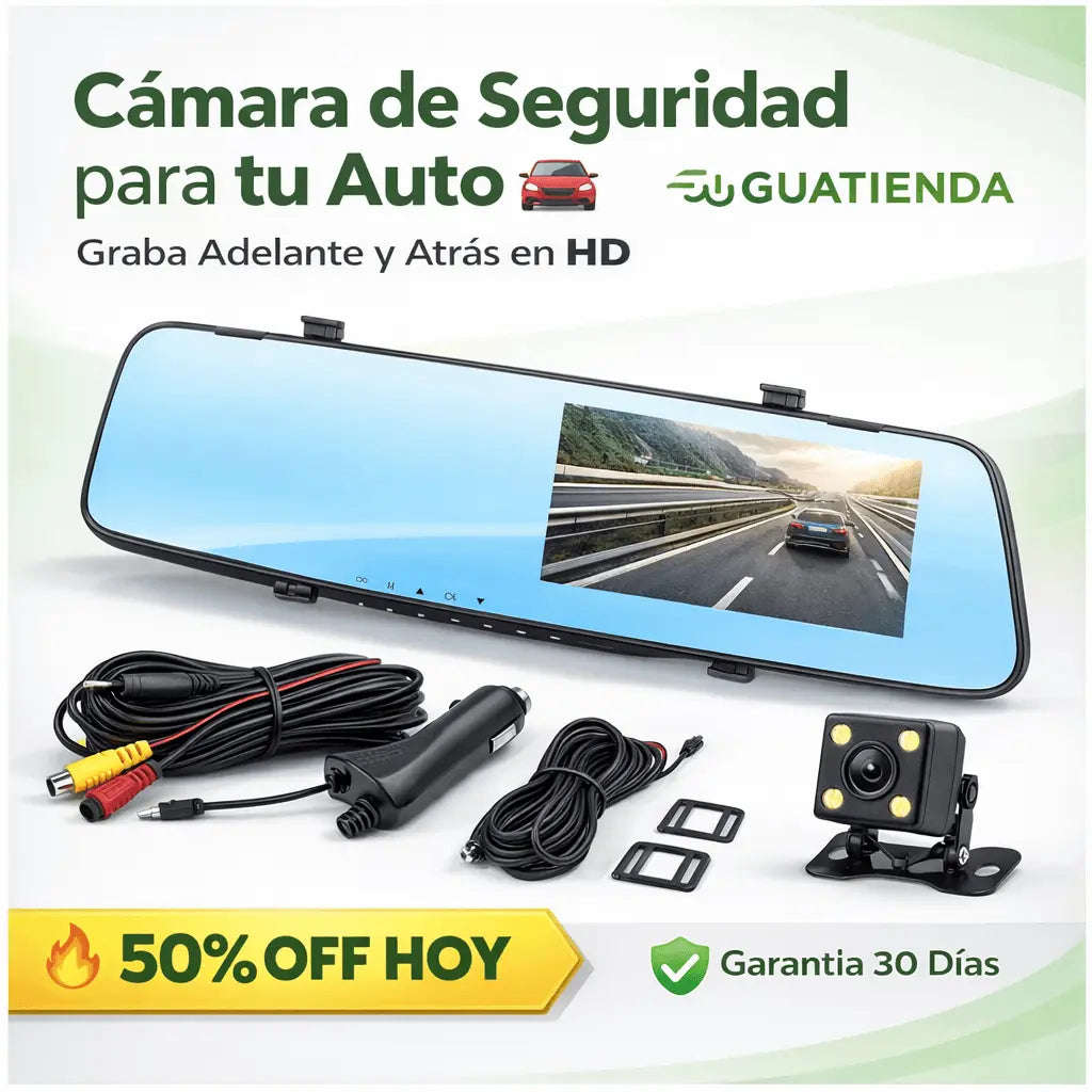 Cámara Retrovisor Inteligente HD Doble Cámara