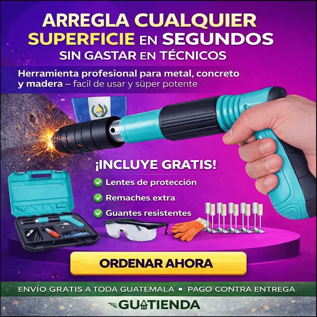 Pistola Remachadora Profesional para Metal, Madera y Concreto – Fácil y Potente