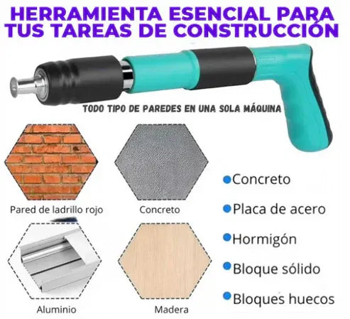 Pistola Remachadora Profesional para Metal, Madera y Concreto – Fácil y Potente