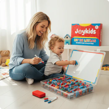 Aprende jugando con tu hijo – Letras Magnéticas Educativas (253 piezas)