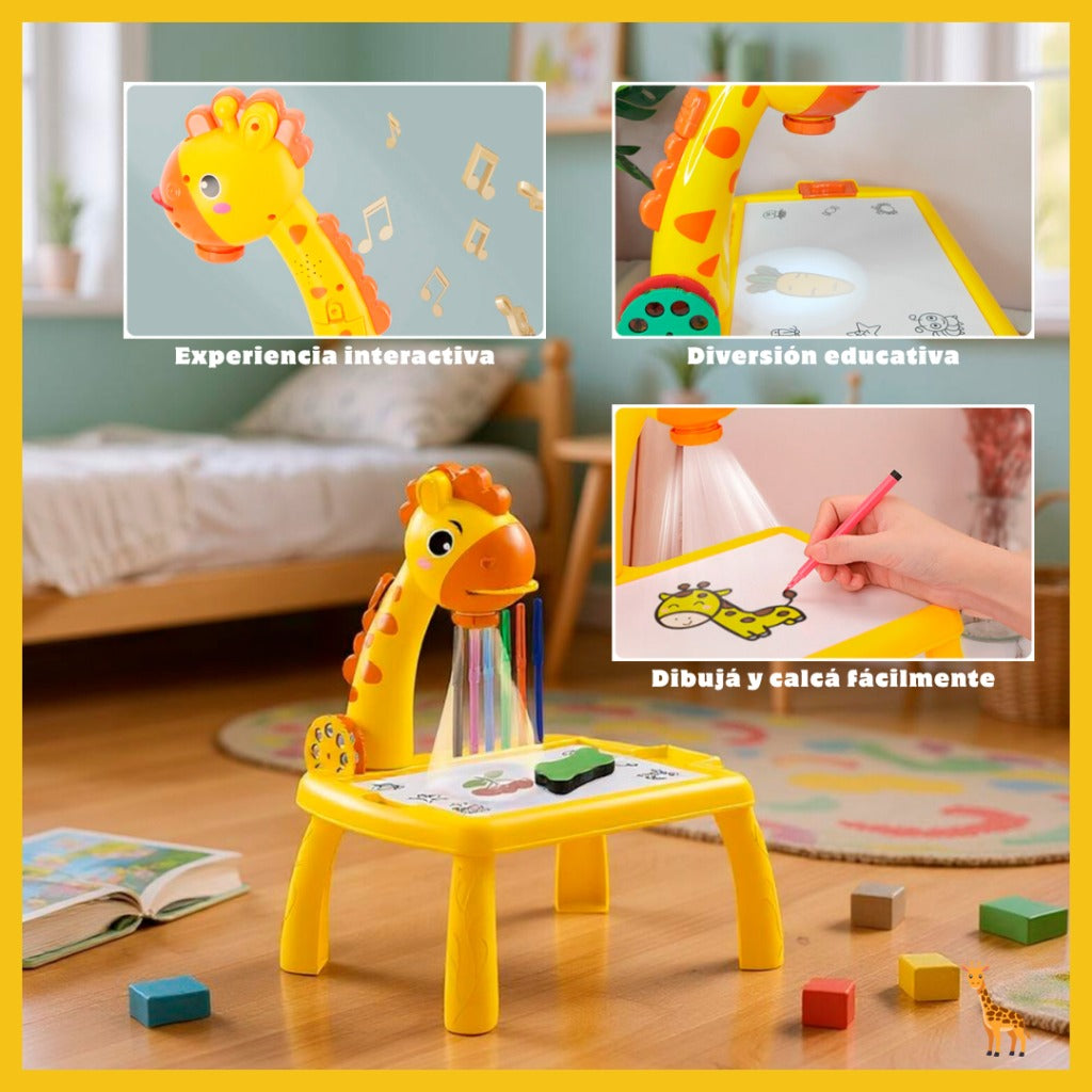 Proyector LED Infantil con Mesa de Dibujo Educativa