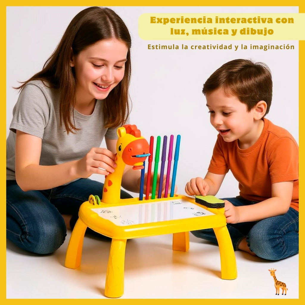 Proyector LED Infantil con Mesa de Dibujo Educativa