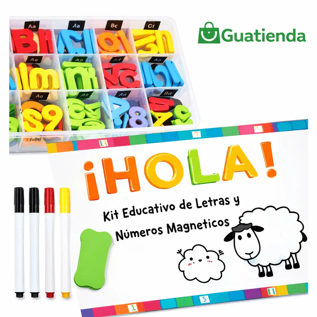Kit Magnético Educativo para Aprender Letras y Números