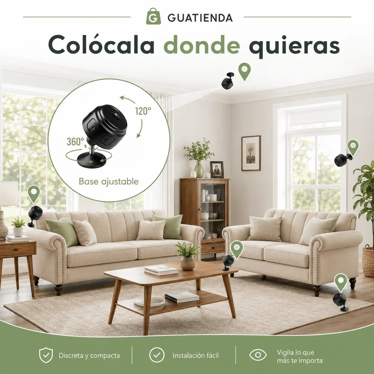 Minicámara de Seguridad A9 4K Ultra HD
