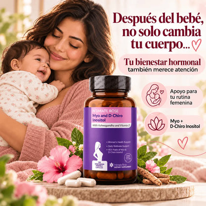 Myo & D‑Chiro Inositol para Mujer – Equilibrio Hormonal (120 Cápsulas)